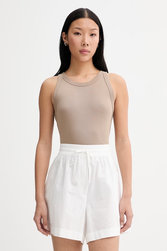 Marc O'Polo τοπ γυναικείο βαμβακερό μπεζ 5000013340