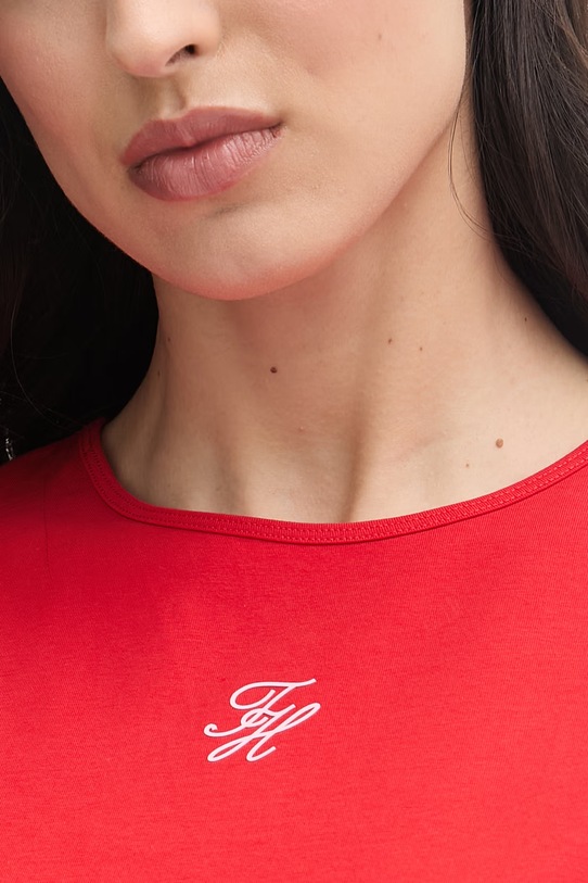 Tommy Hilfiger t-shirt Γυναικείο SUMMER κόκκινο WW0WW48710