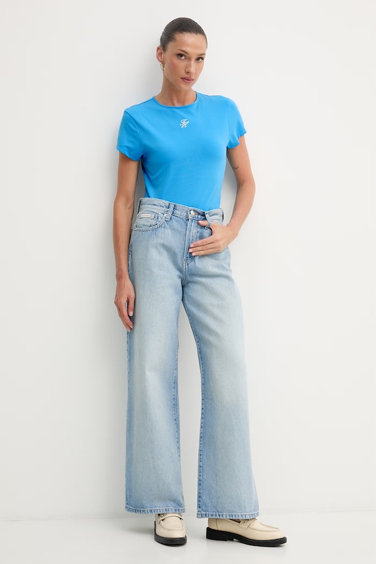 Tommy Hilfiger tričko dámske SUMMER WW0WW48710 modrá SS26