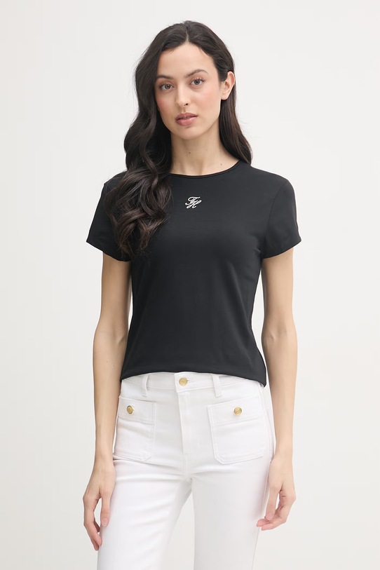 Tommy Hilfiger majica za žene SUMMER crna WW0WW48710