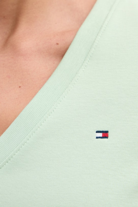 Tommy Hilfiger t-shirt damski bawełniany WW0WW40584. zielony