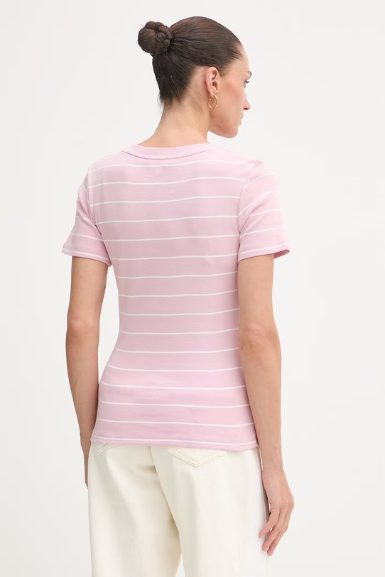 Oblečenie Tommy Hilfiger tričko dámske bavlnené WW0WW40584. ružová