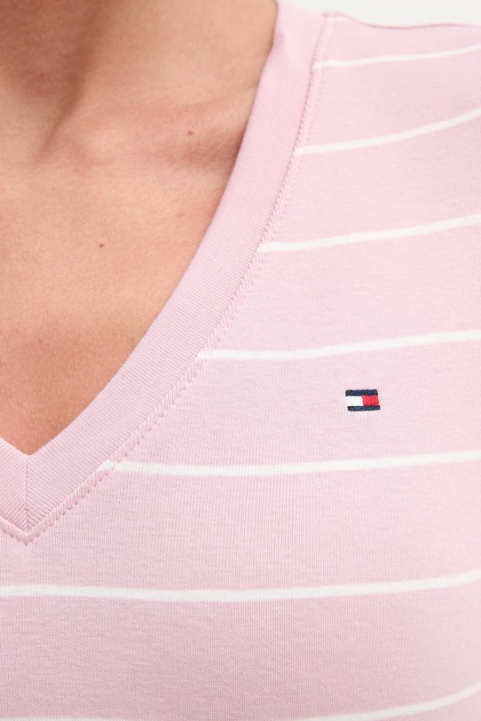 Tommy Hilfiger tričko dámske bavlnené WW0WW40584. ružová