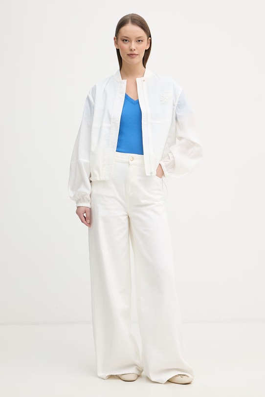 Tommy Hilfiger t-shirt damski bawełniany WW0WW40584. niebieski SS26