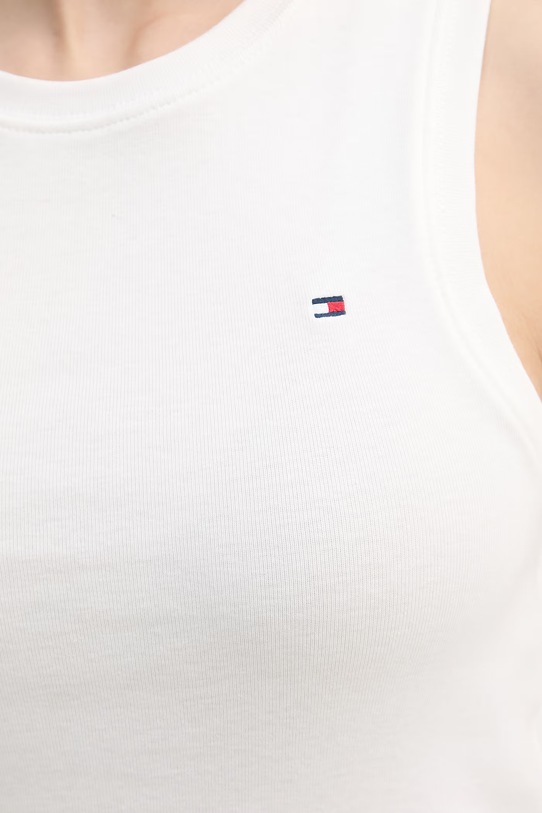 Tommy Hilfiger top dámsky bavlnený WW0WW47806 biela