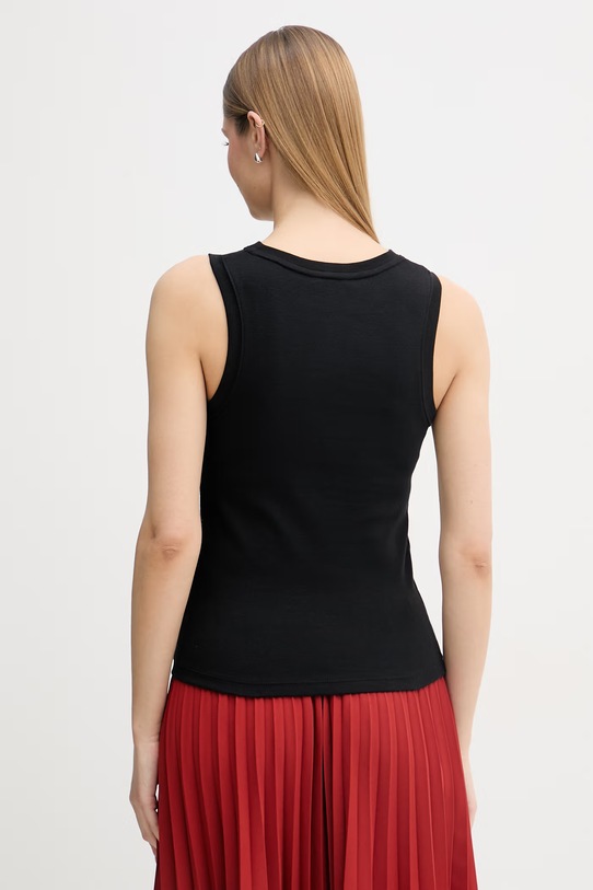 Odzież Tommy Hilfiger top damski bawełniany WW0WW47806 czarny