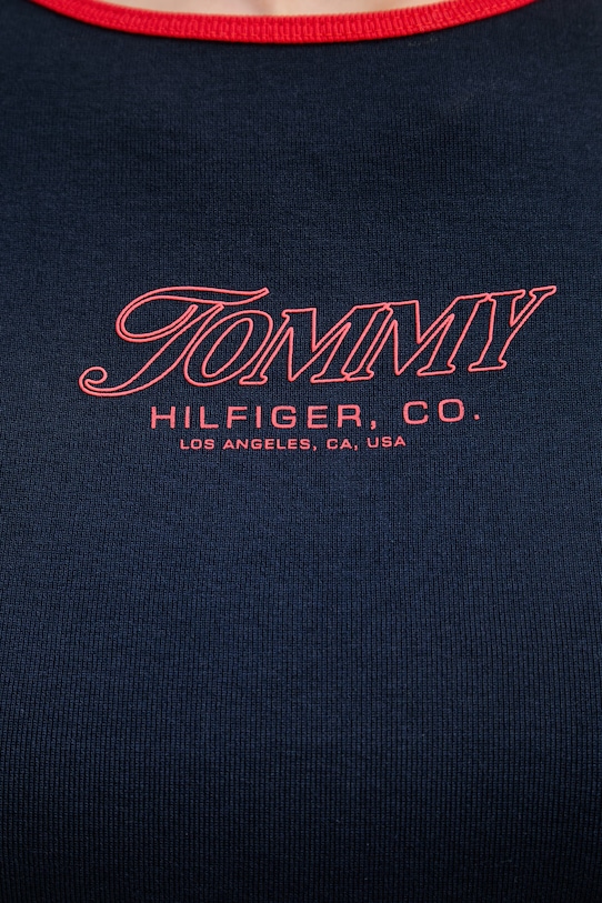 Tommy Hilfiger t-shirt damski bawełniany WW0WW49245 granatowy