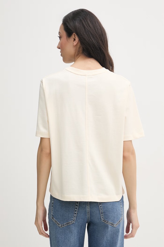 Odjeća Tommy Hilfiger majica za žene od pamuka WW0WW49249 bež