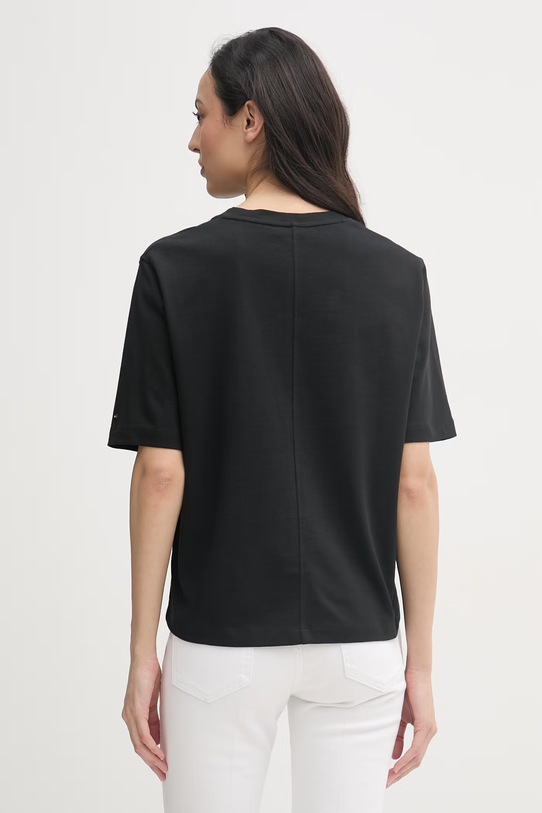 Odjeća Tommy Hilfiger majica za žene od pamuka WW0WW49249 crna