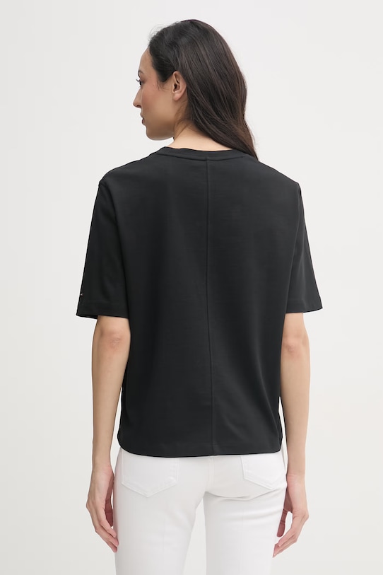 Odjeća Tommy Hilfiger majica za žene od pamuka WW0WW49249 crna