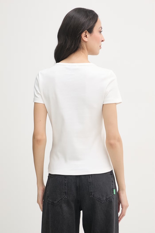 Odzież Tommy Hilfiger t-shirt damski bawełniany WW0WW49250 beżowy