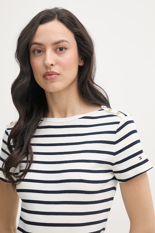 Tommy Hilfiger tričko dámske bavlnené béžová WW0WW49250