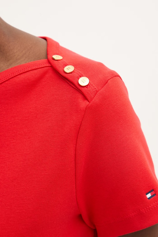Tommy Hilfiger t-shirt damski bawełniany WW0WW49250 czerwony
