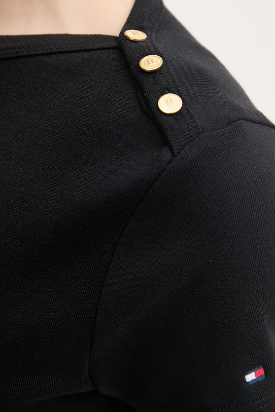 Tommy Hilfiger t-shirt da donna in cotone WW0WW49250 nero