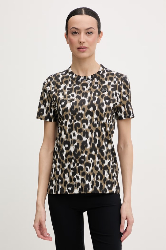 Fusalp t-shirt treningowy damski bawełniany TALIXE LEO beżowy J1111