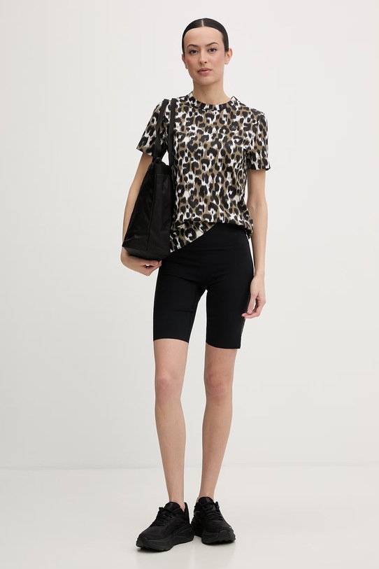 Fusalp t-shirt treningowy damski bawełniany TALIXE LEO J1111 beżowy SS26