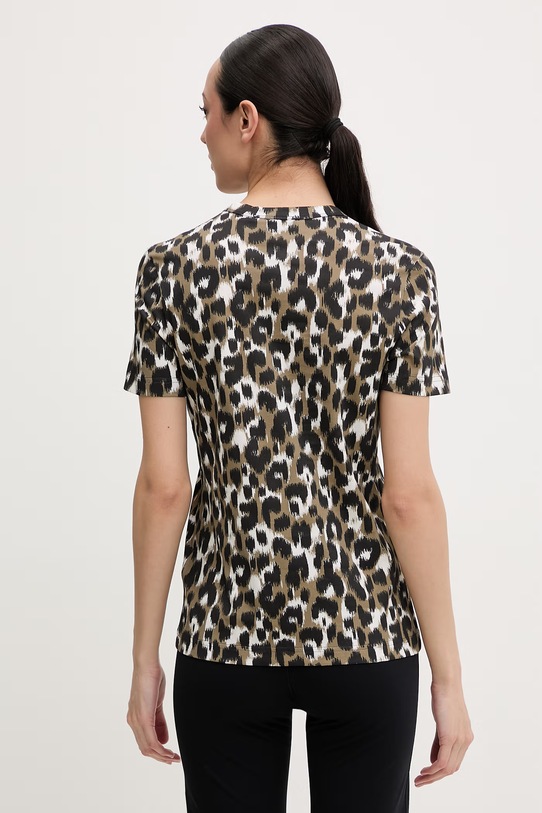 Odzież Fusalp t-shirt treningowy damski bawełniany TALIXE LEO J1111 beżowy