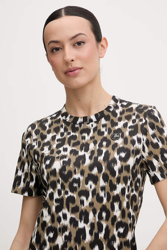 Fusalp t-shirt treningowy damski bawełniany TALIXE LEO beżowy J1111