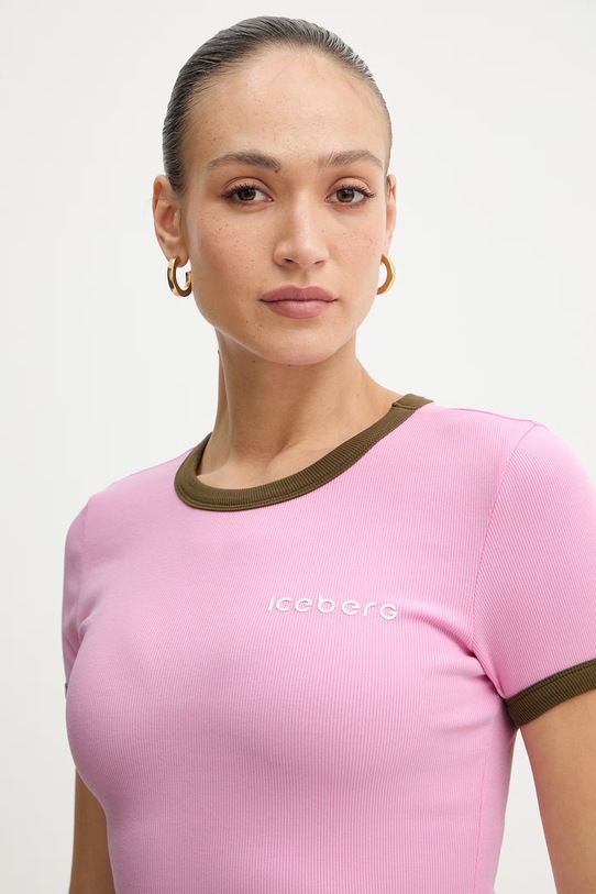 Iceberg t-shirt różowy F071.6302.