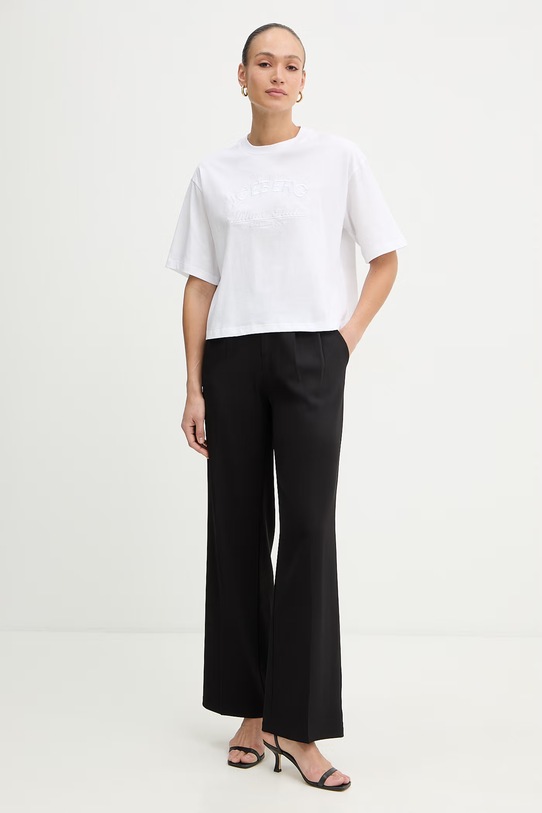 Iceberg t-shirt bawełniany FB01.6325 biały SS26