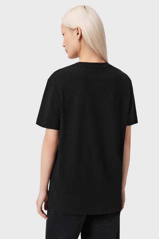 Βαμβακερό μπλουζάκι AllSaints ZAYA W040JE μαύρο SS26