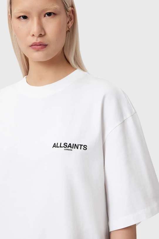 Хлопковая футболка AllSaints SWOOP белый W041JE