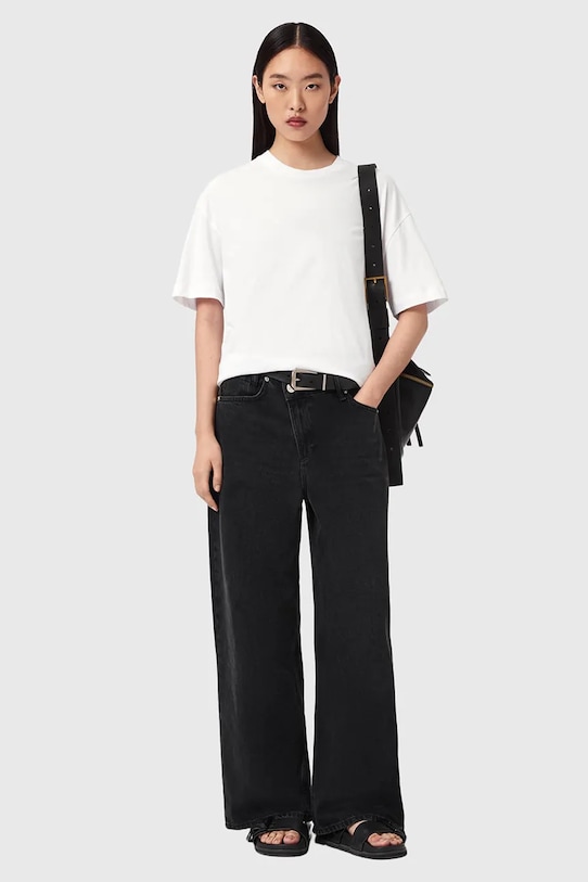 Odzież AllSaints t-shirt damski bawełniany FUSE W070JE biały