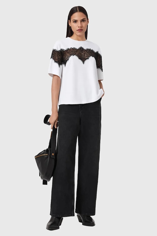 Odzież AllSaints t-shirt damski LISA W071JE biały