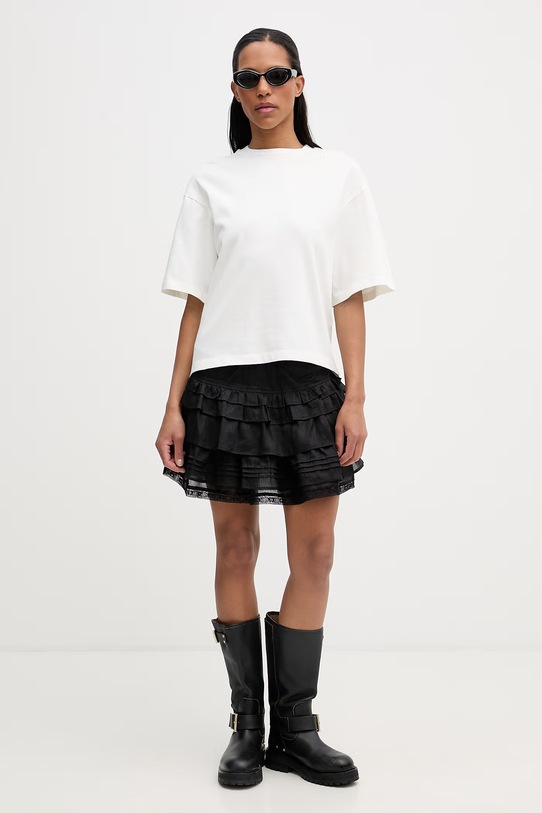 AllSaints T-shirt oversize damski bawełniany PALOMA W087JE beżowy SS26