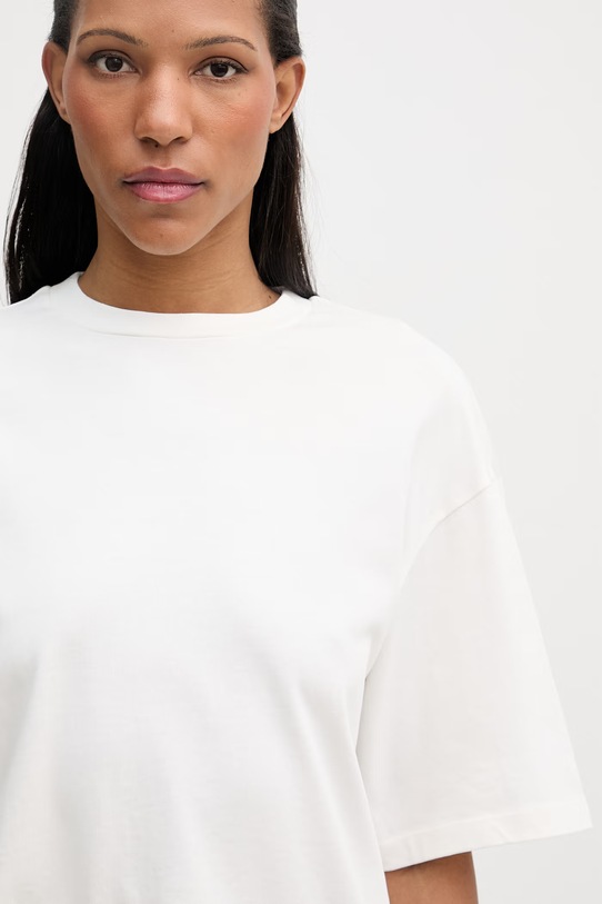 AllSaints T-shirt oversize damski bawełniany PALOMA beżowy W087JE