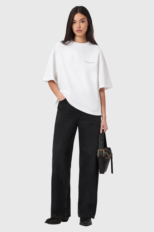 Odzież AllSaints t-shirt bawełniany TEMPUS W139JE biały