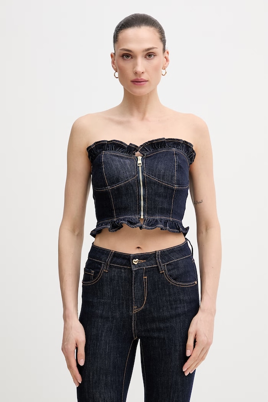 Дънков топ Gaudi вталена тъмносин 611BD46008