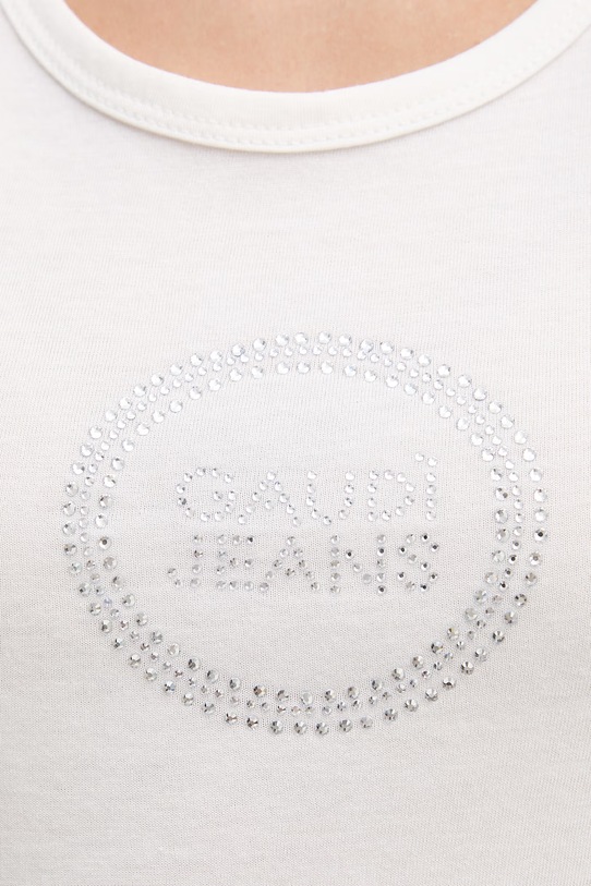 Gaudi top damski z bawełny 611BD64032 beżowy