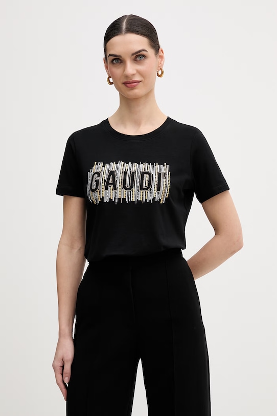 Μπλουζάκι Gaudi κανονικό μαύρο 611BD64043