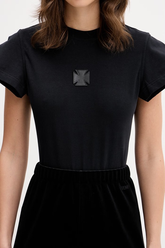 VETEMENTS body Leather Cross czarny WE76BD537B