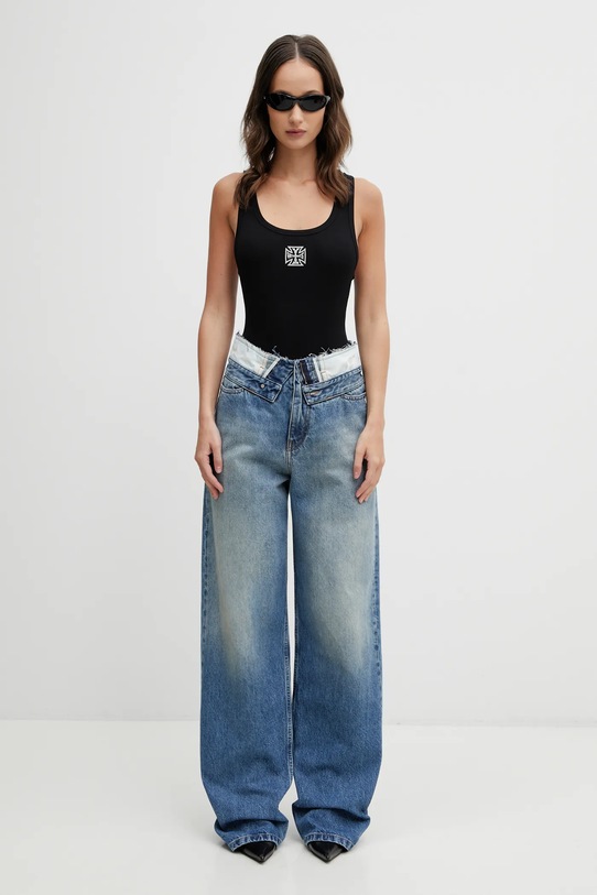 VETEMENTS body Biker Cross Logo WE76BD536B czarny