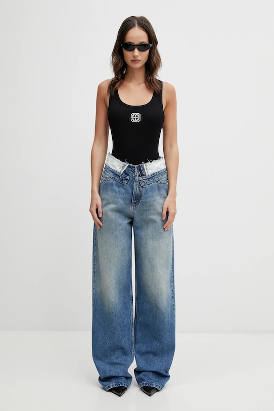 VETEMENTS body Biker Cross Logo WE76BD536B czarny