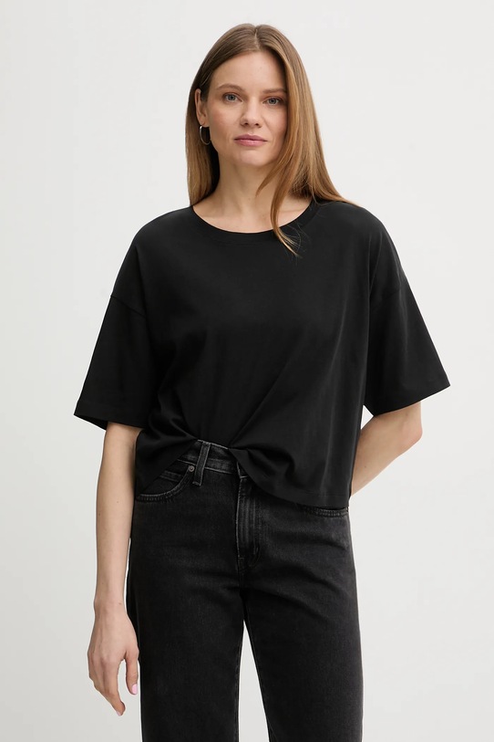 Marc O'Polo t-shirt bawełniany bawełna czarny 10221564