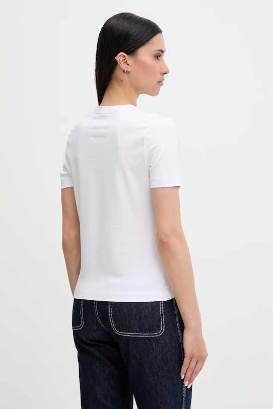 Odzież Guess T-shirt damski bawełniany z elastanem SIENA V6GI07.K2968 biały