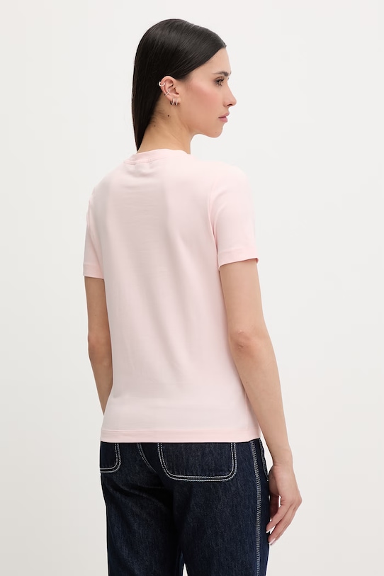 Odzież Guess T-shirt damski bawełniany z elastanem SIENA V6GI07.K2968 różowy