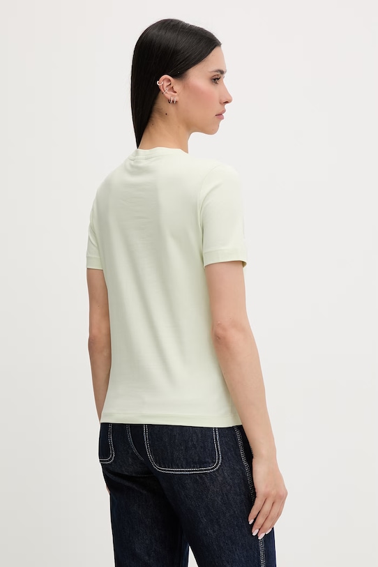 Odzież Guess T-shirt damski bawełniany z elastanem SIENA V6GI07.K2968 zielony