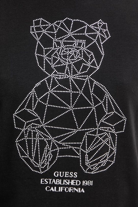 Guess футболка для женщин из хлопка с эластаном ROMY V6GI12.K3325 чёрный