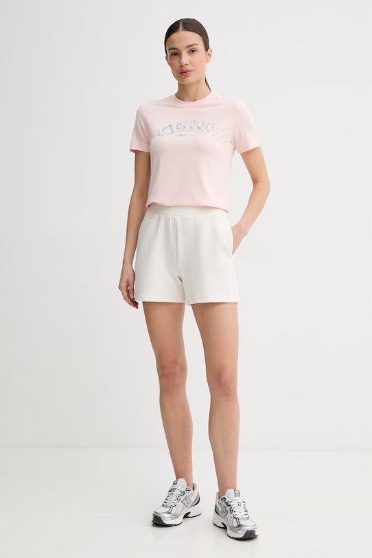 Guess t-shirt damski z wiskozy LEONA V6GI15.K2982 różowy SS26