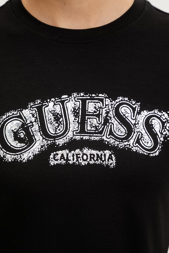 Guess t-shirt damski z wiskozy LEONA V6GI15.K2982 czarny