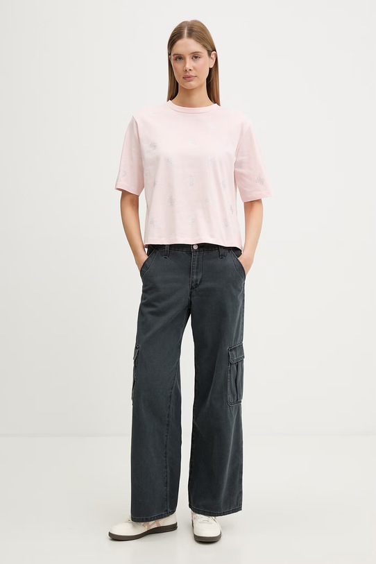 Guess футболка женская из хлопка SILVY V6GI18.K2985 розовый SS26