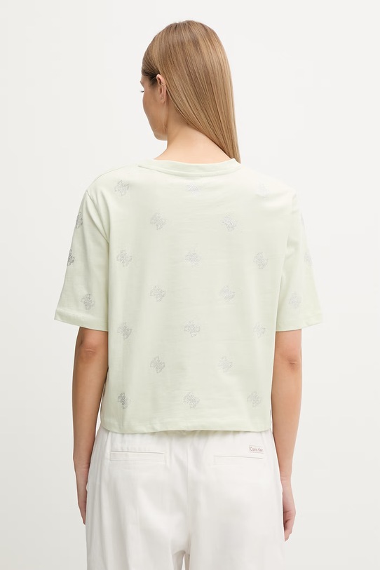 Одежда Guess футболка для женщин из хлопка SILVY V6GI18.K2985 зелёный