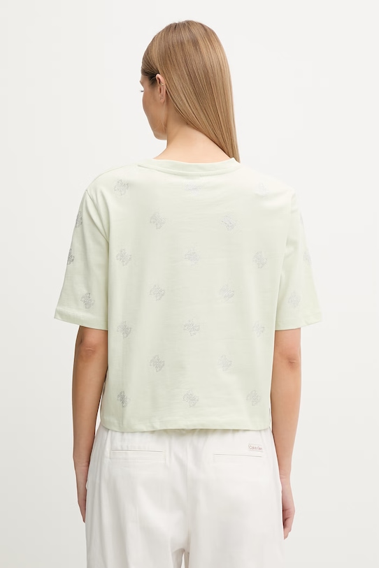 Одежда Guess футболка для женщин из хлопка SILVY V6GI18.K2985 зелёный