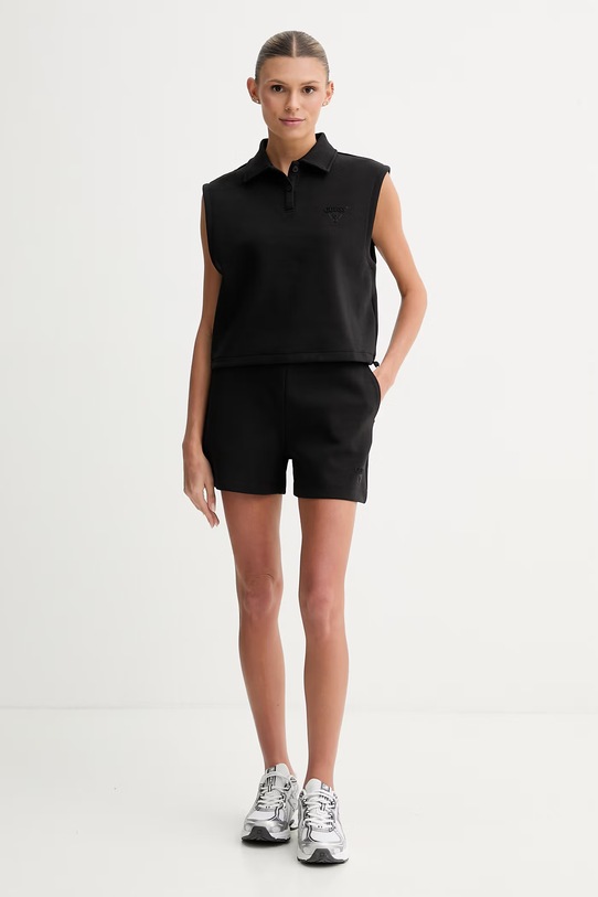 Guess polo damskie HABI V6GP02.K2956 czarny SS26