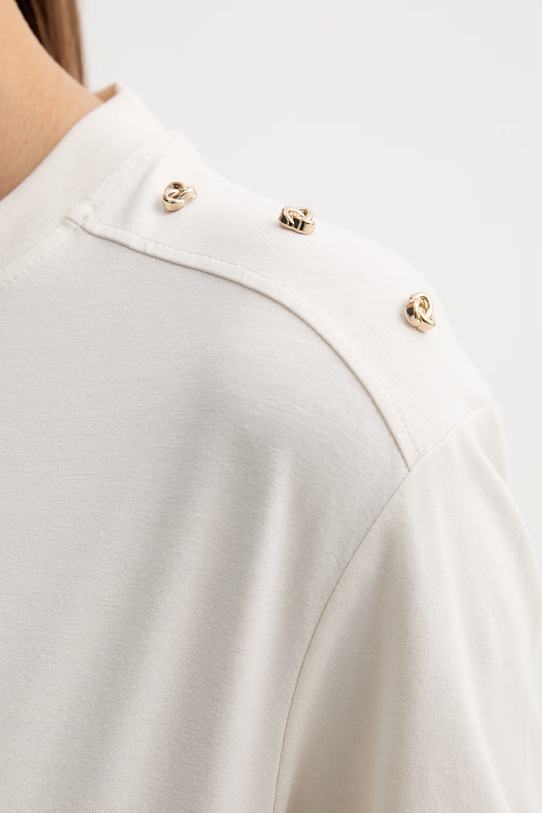 Guess T-shirt damski X NORTH SAILS W6GI03.K2657 beżowy