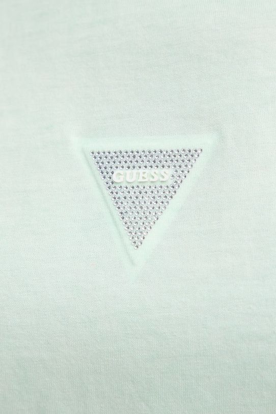 Guess t-shirt basic damski bawełniany W6GI10.K3025 zielony